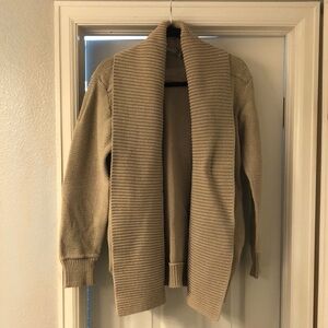 Vince Tan Drape Neck Sweater